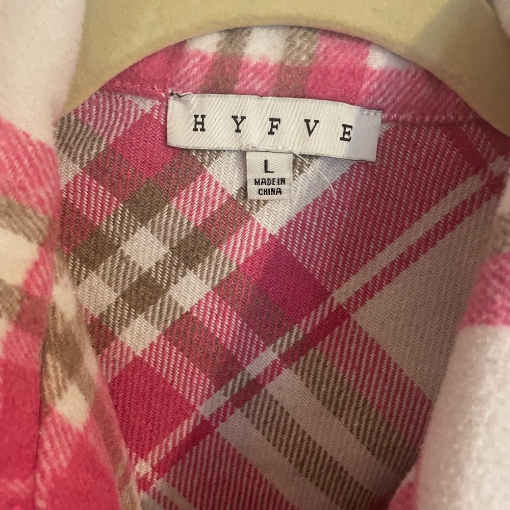Hydve pink flannel. Heavy soft material